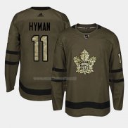 Maglia Hockey Toronto Maple Leafs Zach Hyman 2018 Salute To Service Verde Militare