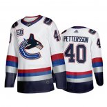 Maglia Hockey Vancouver Canucks Elias Pettersson Throwback 2000's Night Bianco