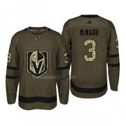 Maglia Hockey Vegas Golden Knights Brayden Mcnabb 2018 Salute To Service Verde Militare