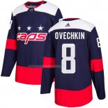 Maglia Hockey Washington Capitals Alex Ovechkin Autentico 2018 Stadium Series Blu