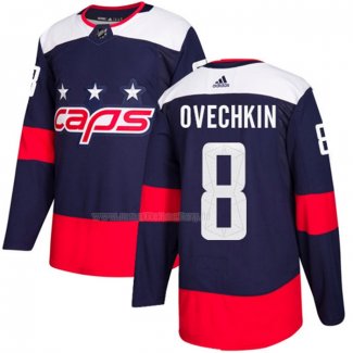 Maglia Hockey Washington Capitals Alex Ovechkin Autentico 2018 Stadium Series Blu