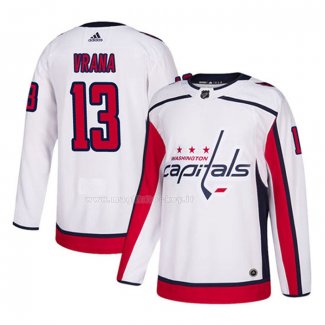 Maglia Hockey Washington Capitals Jakub Vrana Autentico Away Bianco