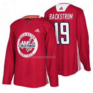 Maglia Hockey Washington Capitals Nicklas Backstrom New Season Practice Rosso