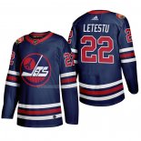 Maglia Hockey Winnipeg Jets Mark Letestu Heritage Classic 2019-20 Blu