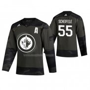 Maglia Hockey Winnipeg Jets Mark Scheifele 2019 Veterans Day Camuffamento