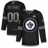Maglia Hockey Winnipeg Jets Personalizzate Black Shadow Nero