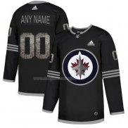 Maglia Hockey Winnipeg Jets Personalizzate Black Shadow Nero