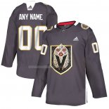 Maglia Vegas Golden Knights Dia de Los Muertos Personalizzate Gris