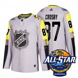 Maglia Hockey 2018 All Star Pittsburgh Penguins Sidney Crosby Autentico Gris