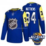 Maglia Hockey 2018 All Star Toronto Maple Leafs Auston Matthews Autentico Blu