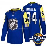 Maglia Hockey 2018 All Star Toronto Maple Leafs Auston Matthews Autentico Blu