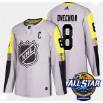 Maglia Hockey 2018 All Star Washington Capitals Alex Ovechkin Autentico Gris