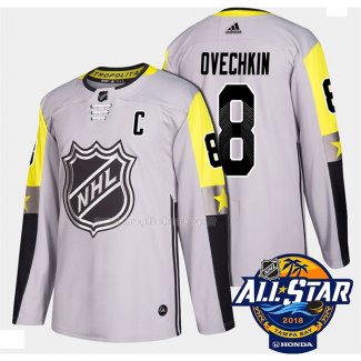 Maglia Hockey 2018 All Star Washington Capitals Alex Ovechkin Autentico Gris