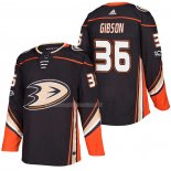 Maglia Hockey Anaheim Ducks John Gibson Home Autentico 2018 Nero