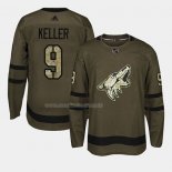 Maglia Hockey Arizona Coyotes Clayton Keller 2018 Salute To Service Verde Militare