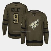 Maglia Hockey Arizona Coyotes Clayton Keller 2018 Salute To Service Verde Militare