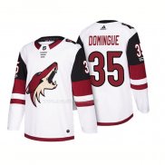 Maglia Hockey Arizona Coyotes Louis Domingue 2018 Season Centennial Patch Team Road Bianco