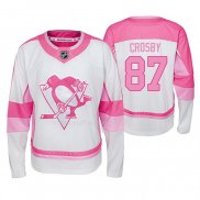 Maglia Hockey Bambino Pittsburgh Penguins Fishion Girl Giocatore Bianco