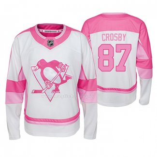 Maglia Hockey Bambino Pittsburgh Penguins Fishion Girl Giocatore Bianco