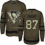 Maglia Hockey Bambino Pittsburgh Penguins Sidney Crosby 2018 Salute To Service Verde Militare