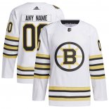 Maglia Hockey Boston Bruins 100th Anniversary Primegreen Autentico Personalizzate Bianco