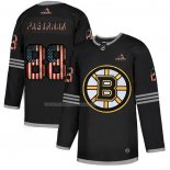Maglia Hockey Boston Bruins David Pastrnak 2020 USA Flag Nero
