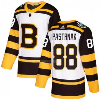 Maglia Hockey Boston Bruins David Pastrnak Autentico 2019 Winter Classic Bianco