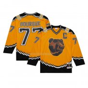 Maglia Hockey Boston Bruins Ray Bourque Mitchell & Ness 1996-97 Captain Patch Blu Line Or