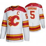Maglia Hockey Calgary Flames Mark Giordano 2019 Heritage Classic Autentico Bianco