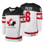 Maglia Hockey Canada Ryan Pulock 2018 Iihf World Championship Giocatore Bianco