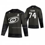 Maglia Hockey Carolina Hurricanes Jaccob Slavin 2019 Veterans Day Camuffamento