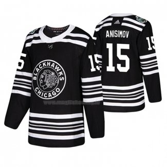 Maglia Hockey Chicago Blackhawks Artem Anisimov 2019 Winter Classic Nero