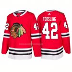Maglia Hockey Chicago Blackhawks Gustav Forsling 2018 Rosso