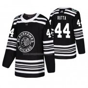 Maglia Hockey Chicago Blackhawks Jan Rutta 2019 Winter Classic Nero