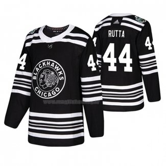 Maglia Hockey Chicago Blackhawks Jan Rutta 2019 Winter Classic Nero