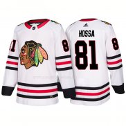 Maglia Hockey Chicago Blackhawks Marian Hossa Away 2018 Bianco