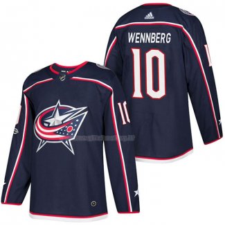 Maglia Hockey Columbus Blue Jackets Alexander Wennberg Autentico Home 2018 Blu
