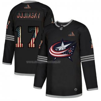 Maglia Hockey Columbus Blue Jackets Brandon Dubinsky 2020 USA Flag Nero
