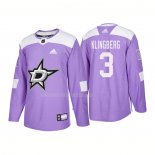 Maglia Hockey Dallas Stars John Klingberg Autentico 2018 Fights Cancer Viola