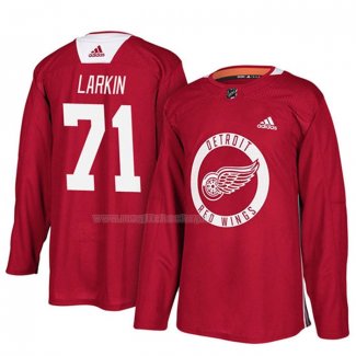 Maglia Hockey Detroit Red Wings Dylan Larkin New Season Practice Rosso