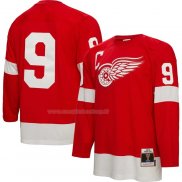 Maglia Hockey Detroit Red Wings Gordie Howe Mitchell & Ness Big & Tall 1960 Captain Patch Blue Line Rosso