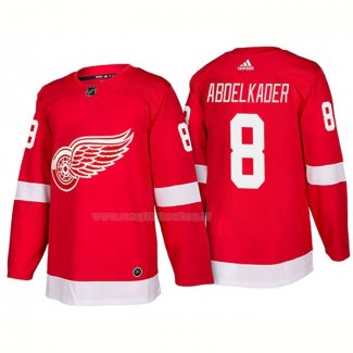 Maglia Hockey Detroit Red Wings Justin Abdelkader New Outfitted 2018 Rosso