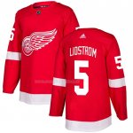 Maglia Hockey Detroit Red Wings Nicklas Lidstrom Home Autentico Rosso