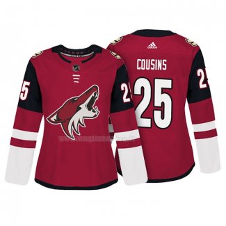 Maglia Hockey Donna Arizona Coyotes Nick Cousins Autentico Giocatore Rosso