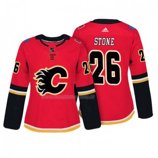 Maglia Hockey Donna Calgary Flames Michael Stone Autentico Giocatore Rosso