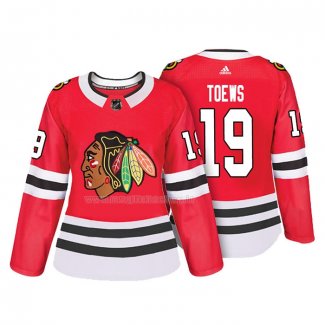 Maglia Hockey Donna Chicago Blackhawks Jonathan Toews Autentico Giocatore Rosso