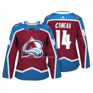 Maglia Hockey Donna Colorado Avalanche Blake Comeau Autentico Giocatore Maroon