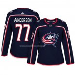Maglia Hockey Donna Columbus Blue Jackets Josh Anderson Autentico Giocatore Blu