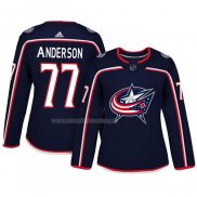 Maglia Hockey Donna Columbus Blue Jackets Josh Anderson Autentico Giocatore Blu
