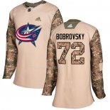 Maglia Hockey Donna Columbus Blue Jackets Sergei Bobrovsky Autentico 2017 Veterans Day Camuffamento